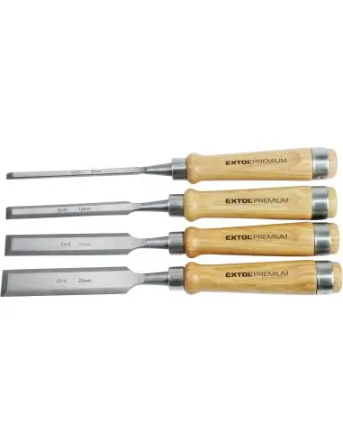 Dalta cu maner din fag, 8812420, CrV, 6-12-25mm