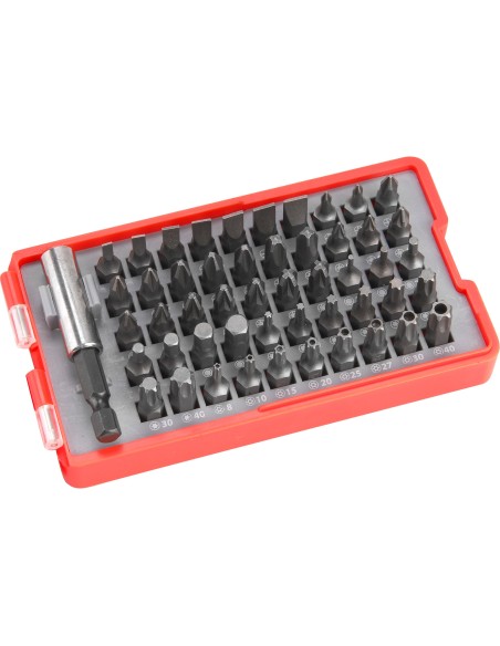 Bits, set 51 pcs, 8819642, inox, suport magnetic