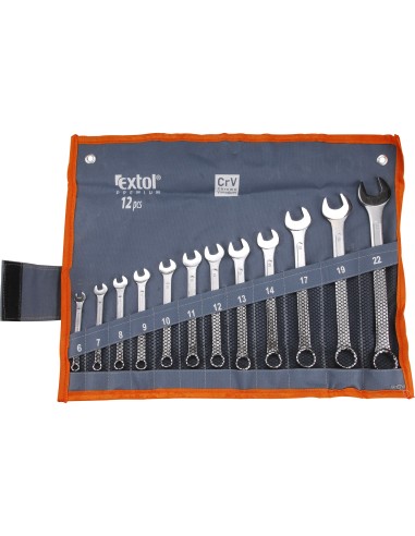 Chei combinate 6-22mm 12buc, EXTOL PREMIUM, 6333, CrV, 6-22mm Chei combinate 6-22mm 12buc, EXTOL PREMIUM, 6333, CrV, 6-22mm