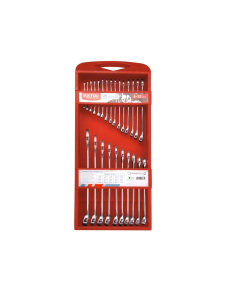 Chei combinate 6-32mm, EXTOL PREMIUM, 6350, CrV, 25pcs Chei combinate 6-32mm, EXTOL PREMIUM, 6350, CrV, 25pcs