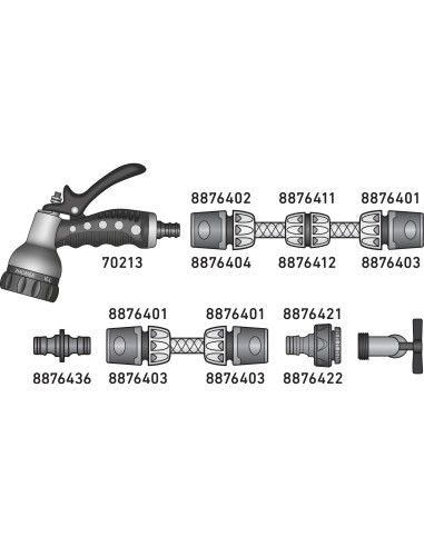 Duza metalica, EXTOL PREMIUM, 70213, Alama, 7functional