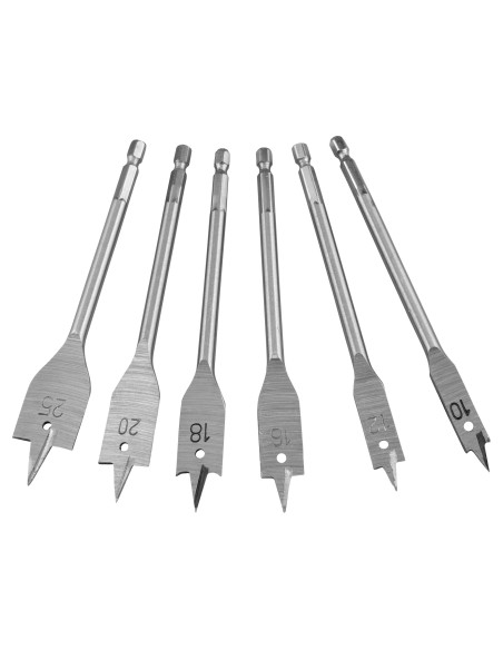 Burghiu plat lemn, EXTOL CRAFT, 1170, 10-25x150mm, set 6 piese Burghiu plat lemn, EXTOL CRAFT, 1170, 10-25x150mm, set 6 piese