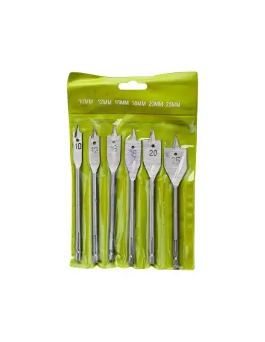 Burghiu plat lemn, EXTOL CRAFT, 1170, 10-25x150mm, set 6 piese