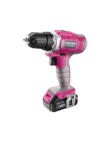 Bormasina si surubelnita fara fir, 12V, Extol Lady, 402401, 18Nm, 1300mAh Bormasina si surubelnita fara fir, 12V, Extol Lady, 402401, 18Nm, 1300mAh