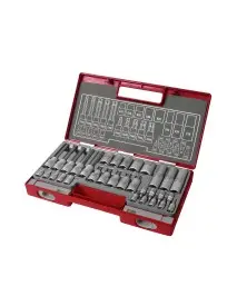 Set tubulare torx 36 de piese, FORTUM, 4700020, 1/4", 1/2"