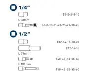 36pcs Torx Set, FORTUM, 4700020, 1/4", 1/2"