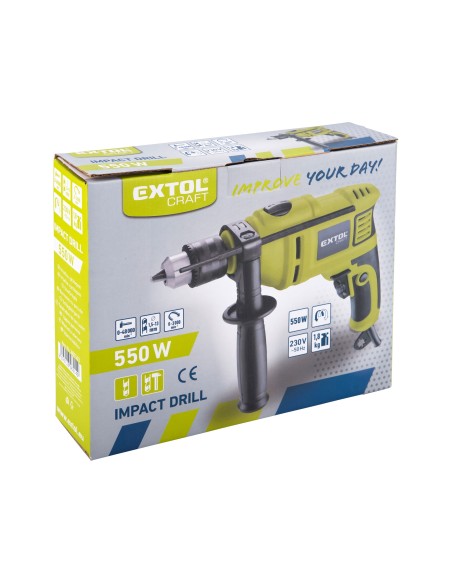 Ciocan rotopercutor, EXTOL CRAFT, 401163, 550W, complet metalic