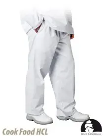 Pantaloni albi de protectie pentru barbati LH-FOOD_TRO RAW-POL - Horeca