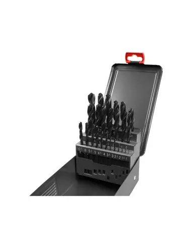 Burghie metal, set 25 pcs, 1-13mm, 8801192, HSS, DIN 338