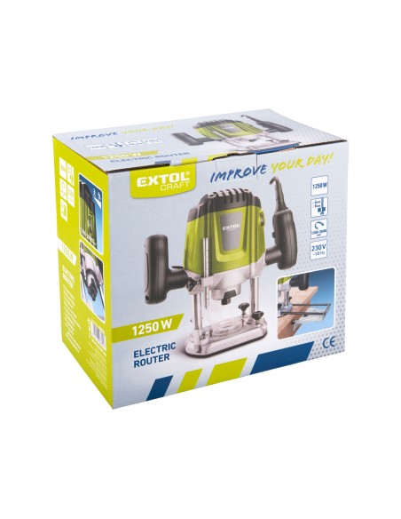 Router 1250W, Extol Craft, 408000, 12000-30000/min, Ghidaj longitudinal