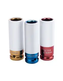 Cheie tubulara impact 1/2", set 3 piese, 4700800, 17-21 mm, L 86 mm