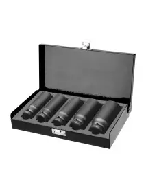 Cheie impact 1/2", set 5 pcs, FORTUM, 4700802, 17-27mm, L 79mm