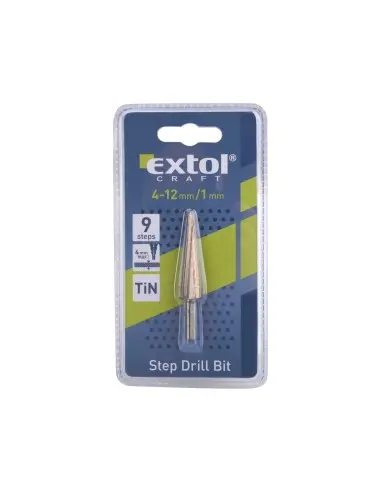 Burghiu trepte, EXTOL CRAFT, 20051, 4-12 mm, 9 găuri