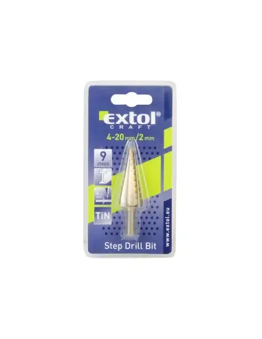 Burghiu trepte, EXTOL CRAFT, 20053, 4-20 mm, 9 trepte