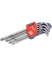 Set chei TORX 9 piese CrV, Extol Premium, 6601, T10-T50