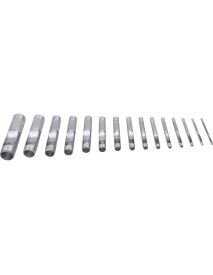 Set 15 bucati perforatoare, EXTOL CRAFT, 76700, 2-22mm, medii diverse