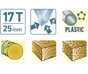 Ferastrau Japonez, 17TPI, 220mm, 8812258, 220mm, 380mm total