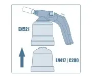 Blow torch, EXTOL PREMIUM, 8848105, piezo ignition, gas cartridges