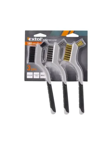 Perii mici sarma 180mm, EXTOL PREMIUM, 8803901, otel, nailon