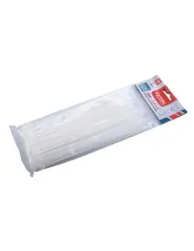 Coliere albe, 200x3.6mm, 100 buc, 8856106, Rezistenta 18 kg, Nailon PA66