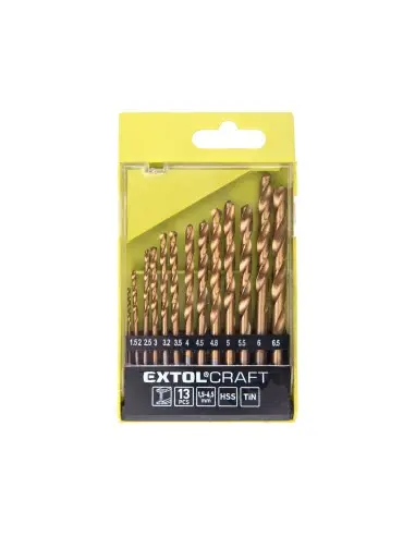 Burghie metal, set 13 pcs, 1113A, HSS, 1,5-6,5 mm