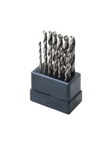 Burghie metal set 19 pcs, EXTOL CRAFT, 11190, HSS, 1-10mm