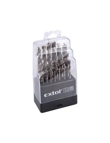Burghie metal set 19 pcs, EXTOL CRAFT, 11190, HSS, 1-10mm