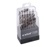 Burghie metal set 19 pcs, EXTOL CRAFT, 11190, HSS, 1-10mm