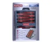Set surubelnite 15pcs, FORTUM, 4740802, CrMoV, Soft Grip
