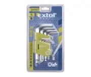 Chei inbus L scurte 1,5-10mm, EXTOL CRAFT, 66000, set 9 bucati, cu bila