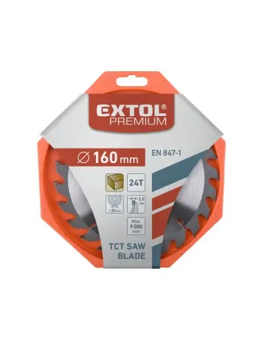 Lama fierastrau circular, EXTOL PREMIUM, 8803213, 160mm, 24T