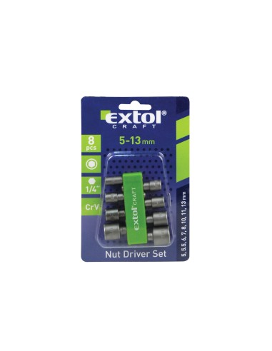 Set capete burghie 8 buc, EXTOL CRAFT, 10213, 5-13mm, prindere 1/4" Set capete burghie 8 buc, EXTOL CRAFT, 10213, 5-13mm, prindere 1/4"