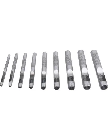 Perforator piele, set 9 piese, 2-10mm, 10266