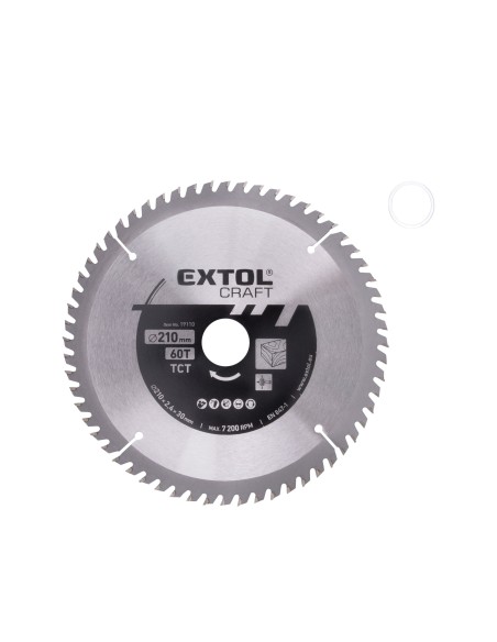 Circular saw blade, EXTOL CRAFT, 19110, carbide teeth, 60T Circular saw blade, EXTOL CRAFT, 19110, carbide teeth, 60T