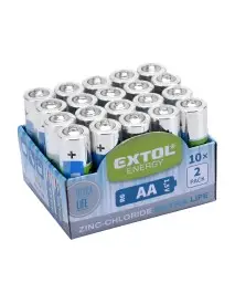 Baterii zinc clorura, 20 bucati, 42003, 1.5V AA, carcasă metalică