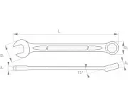 Cheie combinata deschisa si inelara 6mm, FORTUM, 4730206, C.V.