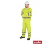 Costum de protectie reflectorizant (jacheta + pantaloni cu pieptar) RAW-POL - Salopete reflectorizante