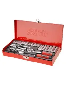 Socket Set, 45pcs, 1/4", CrV, 8818360, PH1-2-3, T10-40