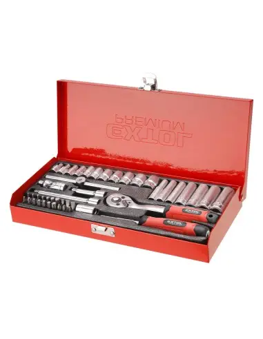Socket Set, 45pcs, 1/4", CrV, 8818360, PH1-2-3, T10-40