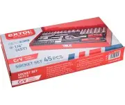 Socket Set, 45pcs, 1/4", CrV, 8818360, PH1-2-3, T10-40