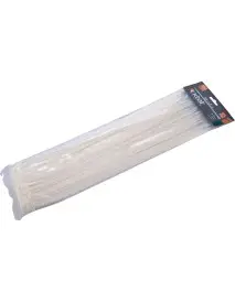 Coliere albe, 380x4.8mm, 100buc, 8856114, nailon, rezistenta 22kg