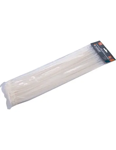 Coliere albe, 380x4.8mm, 100buc, 8856114, nailon, rezistenta 22kg