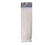 Coliere albe, 380x4.8mm, 100buc, 8856114, nailon, rezistenta 22kg