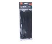Coliere negre, 200x3.6mm, 100 buc., Extol, 8856156, Rezistenta 18 kg, Nylon PA66