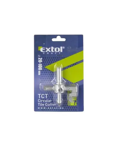 Taietor de Placi Circular, EXTOL CRAFT, 103900, 20-90mm, Fixare burghiu