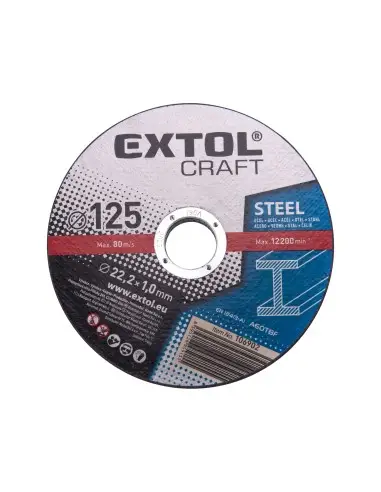 Discuri taiere metal, EXTOL CRAFT, 106902, O 125x1,0mm