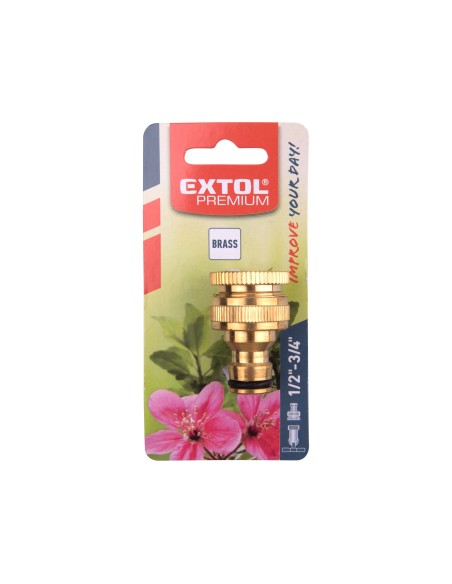 Conector robinet, Extol Premium, 8876021, alama, 1/2"-3/4"