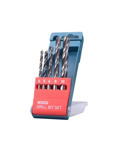 Burghie lemn set 5 buc, 4-10 mm, 8801220, CrV, 4-10 mm Burghie lemn set 5 buc, 4-10 mm, 8801220, CrV, 4-10 mm