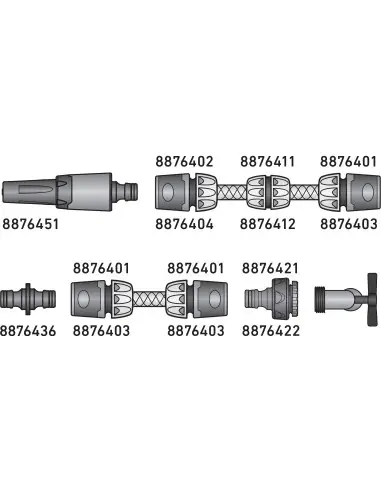Quick hose coupler, EXTOL PREMIUM, 8876401, 1/2"