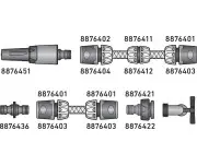 Cupla rapida furtun, EXTOL PREMIUM, 8876404, Ventil STOP, 3/4"